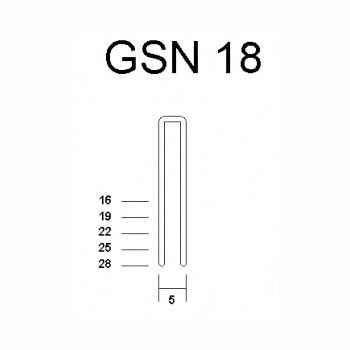 Desenho técnico do grampo GSN 18