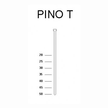 Desenho técnico do pino Pino T